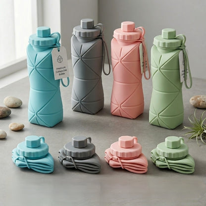 Premium Collapsible Water Bottle - Large capacity, perfect for sports and daily use