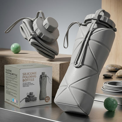 Premium Collapsible Water Bottle - Large capacity, perfect for sports and daily use